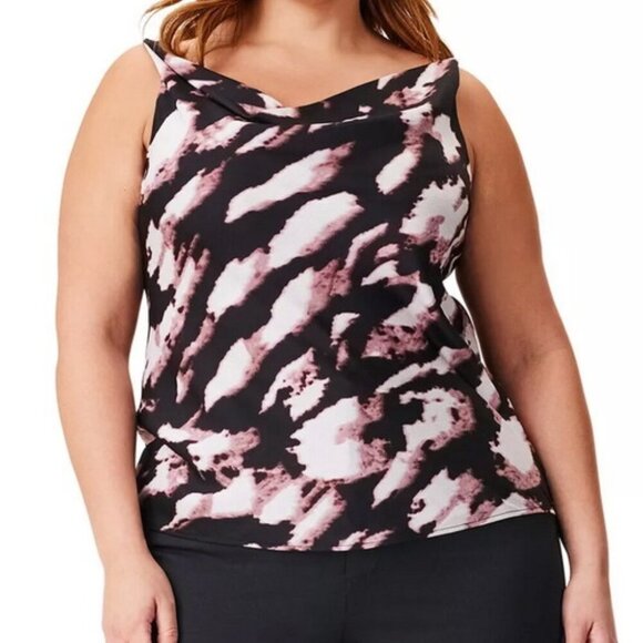 Nic + Zoe Black Multi Spring Shadow Tank - Picture 1 of 3